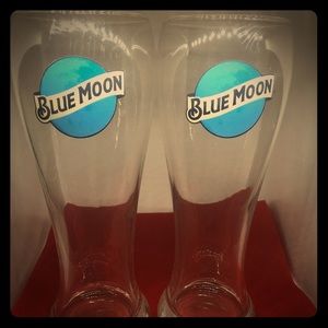 Blue moon beer glasses